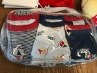 New Baby Shower Gift Set  3 Body Suits Sz 0-6m   Fish Toy Mayfair Baby Gift Set