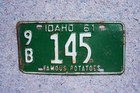 1961 Boundry County Idaho License Plate   145