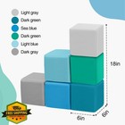 Foam Building Blocks For Toddlers  Soft Pu Leather Stacking Toy  6 Pcs 