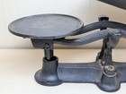 Antique Mercantile Scale  Black Cast Iron Base  With Weight Set