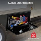 36 Inch Aluminum Diamond Plate Truck Storage Box Heavy Duty Waterproof Black