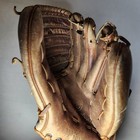 Vintage Wilson Leather Baseball Glove Brown Taiwan Rht Old School Ball Mitt