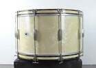 1940s Slingerland Radio King 14x26  White Marine Pearl Bass Drum