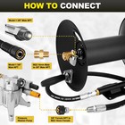 Pressure Washer Hose Reel W  Jumper Hose For 3 8 npt X100ft 4000psi Retractable
