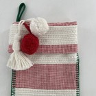 Rare Target Wondershop Christmas Stocking Woven Stitched Striped Poms Tassel 21 