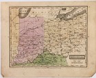 Old 1830 Ohio   Indiana Map Original Robinson Olney Exrare Antique