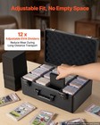 Vevor Graded Card Case 4 Row 152 Psa Slab Storage Box With Lock 12 Dividers
