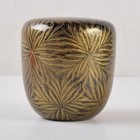 Wajima Lacquer Natsume By Okamoto Yosai     Chinkin Carving Tea Caddy Boxed