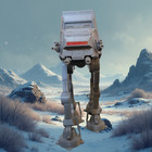 14  Tall Star Wars At-at Walker   3d Printed   Fully Poseable