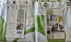2 Graphic Palm Leaf Print Shower Curtains Green 100  Cotton Machine Washable