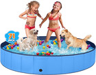 Jecoo Foldable Dog Pool     Hard Plastic Bath Tub For Large Dogs   Pets Outdoor