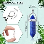 16 Pcs Healing Crystal Stone Necklaces Hexagonal Gemstone Pendant Necklace Fu   