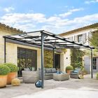 Metal Outdoor Pergola Gazebo Garden Awning Patio Canopy Rectangle Sunshade 3size