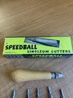 Vintage Wood-handled Speedball Linoleum Cutter Tool W  5 Blades -original Box