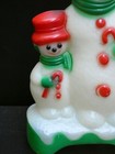 Vintage Christmas Empire Double Sided Lighted Blow Mold Snowman   Son Tabletop