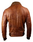Men s Flight Bomber Aviator Pilot Jacket Distressed Brown Genuine Leather Jacket