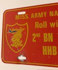 Mississippi Army National Guard License Plate 2nd Battalion 114th Starkville