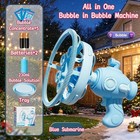 Christmas Kids Gift Automatic Giant Bubble Gun Blower Machine Outdoor Party Toy