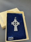 Nos Vintage Sterling Silver Irish Celtic Cross Pendant 1 25  Robbins Attleboro