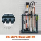 Uimoso Garden Tool Storage Rack Garage Organizer 10 Slots Yard Broom Mop Holder