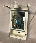 Antique Vtg Starr Deco Sconce Rack Top 17x30 Mirror Metal Cabinet Old 1235-26b