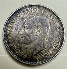 1942-d Australia Sixpence George Vi  925 Silver Denver Wwii Toned Coin
