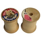 Vtg Wooden Thread Spools Lot Of 21 Coats Clark Star Sewing Craft Decor Usa