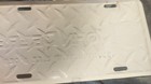 John Deere Silver License Plate With Black Logo Diamond Plate Style