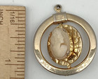 Estate Find Vintage Cameo Spinning Faux Pearl Pendant As-is Free Shipping