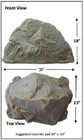 Dekorra Mock Rock Model 109  30  X 23  X 18 h Faux Stone Cover  Riverbed Brown