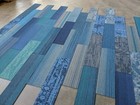 New Shaw Carpet Tile Planks Mixed Blue Patterns 135 Sq Ft   Commercial Grade