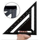 12-inch Carpenter Square Measuring Layout Tool  Aluminum Triangle Ruler Imper   
