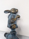 Vintage Brass Rabbit Garden Faucet Spigot Bunny Hare Porch Decor New