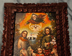 Stunning Catholic Religious Nuns Framed Cuzco Paintiing Of The Holy Family