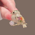 Shiny Rhinestone Cute Bird Corsage Brooch Decorated Clothing Lapel Pin Women New