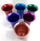 Set Of 6 Anodized Aluminum Flare Top Tumblers 9oz Colorful Retro Practical Guc
