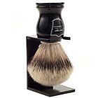 Parker Safety Razor Deluxe 100  Silvertip Badger Shaving Brush - Black Handle