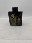 Vintage Asian Decorated Faux Tea Canister Japanese Black Metal Tin 