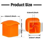 Sukh Rebar Caps - 60pcs Orange Mushroom Safety 2 36 X 2 16 Inches 