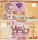Namibia 20 Namibia Dollars 2011 P 12a Antelopes Unc 1 20 Bundle Lot 5 Pcs