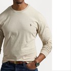 Polo Ralph Lauren Jersey Long Sleeve Pony T-shirt Tee Size Xxl Beige Heather New