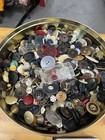 5 Pounds Of Assorted Vintage Buttons With Large Tin