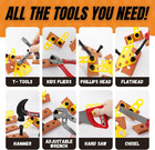 Kids Handyman Tools Toy Set  52 Pcs Mechanic Pretend Play Construction Playset W