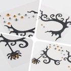 Halloween Face Tattoo Stickers Spider Animal Face Gems Stickers Decals Makeup