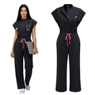 Women s Medical Scrub Jumpsuit Set - Nurse Uniform  Dental   Athletic Wear