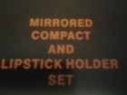 Vintage Compact   Lipstick Case Gold silver Tones