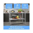 Heavy Duty Stainless Prep Table  Family Kitchen Work Surface  72  Wide