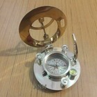 Nautical Brass Sundial Compass Vintage Marine Round Compass Set Of  10 Unit Gift
