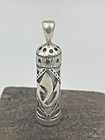 Old Sterling Silver Pendent Judaica Amulet        Name Of God With Hebrew Blessing