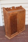 Antique Oak Hanging Medicine Cabinet Apothecary Spice Organizer W Drawers